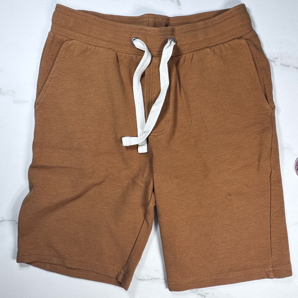 Abound Tan Ribbed Shorts with White Drawstring